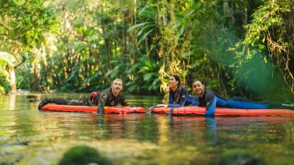 Daintree Rainforest River Snorkelling also includes inflatable river sleds.